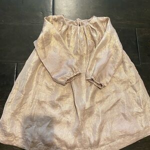 GAP Cream Pleated Bishop Sleeve Sundress